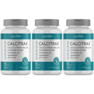 Imagem de Kit 3X Calcitrax - 60 Comprimidos - Lauton Nutrition-Masculino