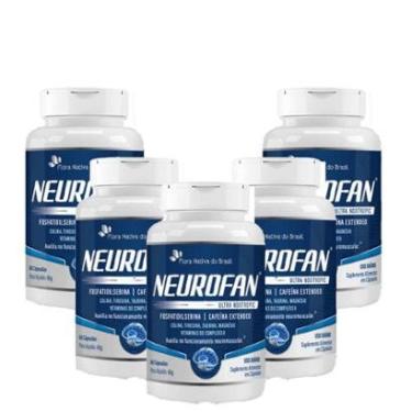 Imagem de Kit 5 Neurofan Ultra Nootropic Fosfatidilserina + Vitaminas 5x60 cps Flora Nativa-Unissex