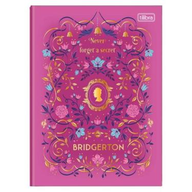 Imagem de Caderno Colegial Brochura Capa Dura Bridgerton Folhas Decoradas Super 