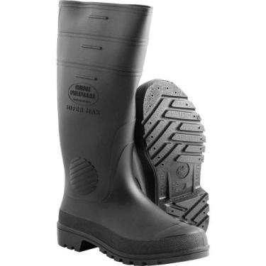 Imagem de Bota de PVC Preta, Cano Extra Longo, sem Forro, 38/39, Supermax Celsf 