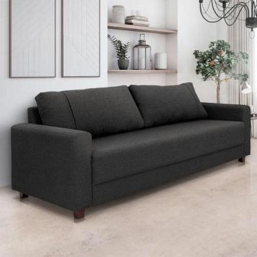 Imagem de Sofá 3 Lugares Herval Clean, Linho Grafite