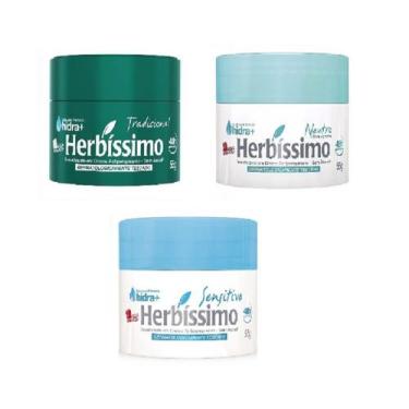 Imagem de Creme Desodorante Herbíssimo 55g Prot 48h Kit com 3