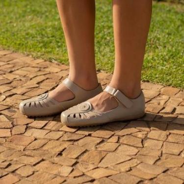 Imagem de Sandália Feminina Sapatilha Palmilha Anti Impacto Retrô Antiderrapante Rasteira Leve Co...