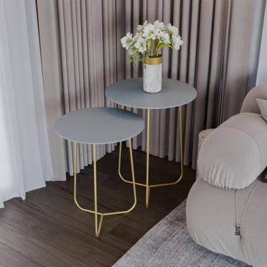 Imagem de Conjunto Mesa Lateral de Canto Trude 55cm X 45cm X 45cm - Previlege