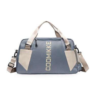 Imagem de Bolsa Mala Fitness Esportiva de Viagem 51x26x22cm Impermeável com Divisão Seca e Molhada Azul OEM