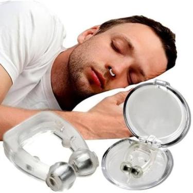 Imagem de Clipe Magnético Nasal Silicone para Dormir Sem Ronco Produto Eficaz e 