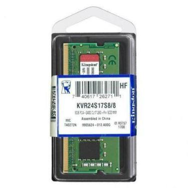 Imagem de Memoria 8gb P/ Notebook Kingston Ddr4 2400mhz Kvr24s17s8/8