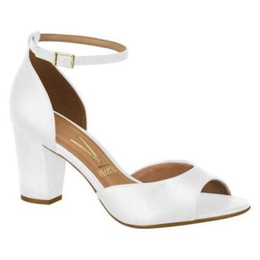 Imagem de Sandalia Vizzano Feminina Salto Medio Grosso Palmilha Comfy Conforto -