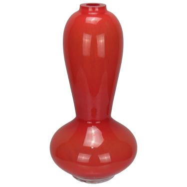 Imagem de VASO DECORATIVO ENFEITE PLANTA GARRAFA VIDRO 28x14x14cm VERMELHO