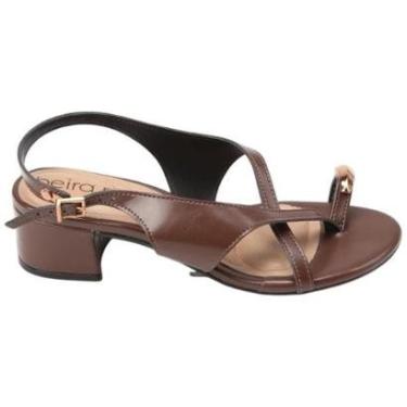 Imagem de Sandália Beira Rio Elegante Salto Bloco Glow - Linha Premium-Feminino