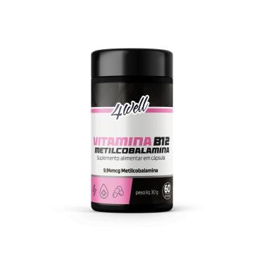 Imagem de Vitamina B12 4well - Metilcobalamina 9,94mcg - 60 cápuslas-Unissex