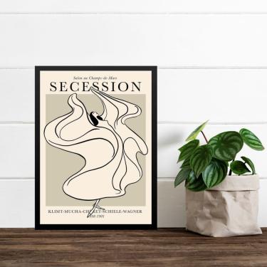 Imagem de Quadro Decorativo Minimalista Mulher - Klimt 45x34cm - com vidro