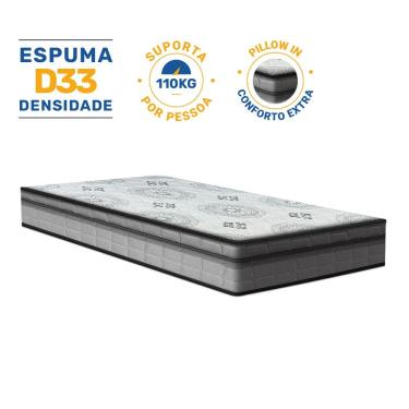 Imagem de Colchão de Espuma D33 Pillow In Ortopédico Anjos Ortosleep Solteiro 88