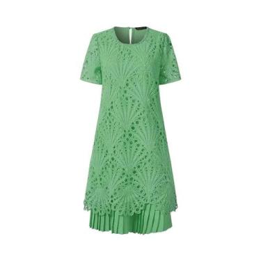Imagem de Vestido Midi Feminino De Verão Com Renda E Patchwork ZANZEA Elegante P