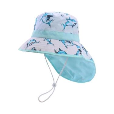 Imagem de Chapéu De Praia Infantil Com Aba Larga E Proteção UV Para Meninos E Me
