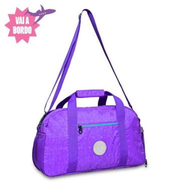 Imagem de Bolsa viagem mala rebecca bonbon sacola academia fitness, Roxo