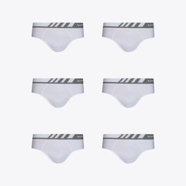 Imagem de Kit 6 Cuecas Lupo Slip Microfibra Sem Costura 00691-106, Branco, XG