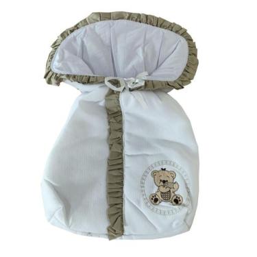 Imagem de Saco De Dormir com Zíper Porta Bebê Bordado 100% Algodão Menina Menino