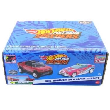 Imagem de Kit com 2 Carrinhos Miniaturas Hot Wheels Pullback Speeders  Metal Mat