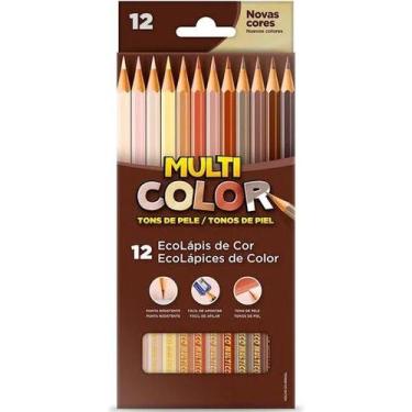 Imagem de Lápis de Cor sextavado 12 cores Tons de pele - Multi Color - FABER CAS