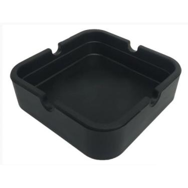 Imagem de Cinzeiro Quadrado de Silicone Preto - Sem Marca