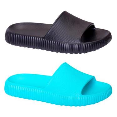 Imagem de Kit 2 Pares Chinelo Nuvem Ortopédico Unissex Macio e Confortável - Sim