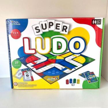 Imagem de Jogo tabuleiro super ludo brinquedo educativo - PAIS E FILHOS