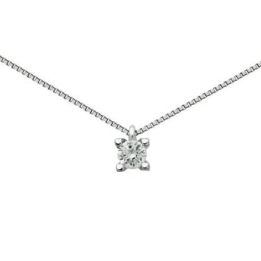 Imagem de Colar Ponto de Luz Em Ouro Branco 18k Com Diamante - Ivan Joias