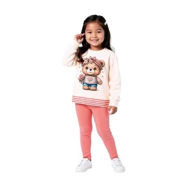 Imagem de Conjunto Kyly Infantil Menina Casaco Legging Inverno 1001534 -, Branco