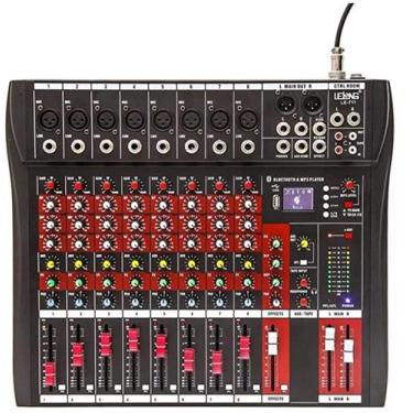 Imagem de Mesa De Som 8 Canais Bluetooth Digital Usb Mp3 Display Le 711 - Lelong