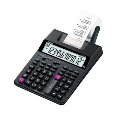 Imagem de Calculadora com Impressão Casio HR-100RC 12 Dígitos Bivolt 110V-220V de Mesa para Escritório Preto