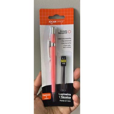Imagem de Kit Lapiseira Técnica OEM Jocar Office Hexagonal 0.7mm com Tubo 12 Grafites para Desenho Rosa