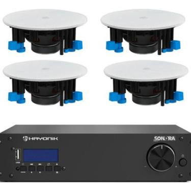 Imagem de Amplificador Potencia Som Ambiente Hayonik Sonora 1200 + 4 Arandelas C