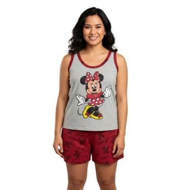 Imagem de Pijama Feminino Adulto Personagem Baby Dool Regata Shorts Curto Macio 