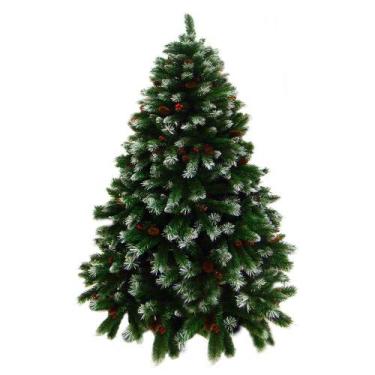 Imagem de Árvore de Natal Nevada com Cerejas e Pinhas 2,10m 1156 Hastes - riomas