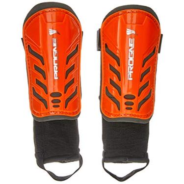 Imagem de Caneleira Futebol Futsal Society Baby Com Tornozeleira - Laranja Fluor - Par