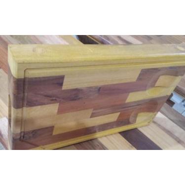 Imagem de Tabua Carne Churrasco - 34x54x6cm Madeira - Casa Estância