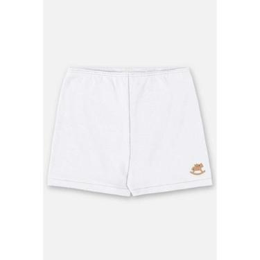 Imagem de Short Unissex para Bebê em Suedine Up Baby, Branco, GG
