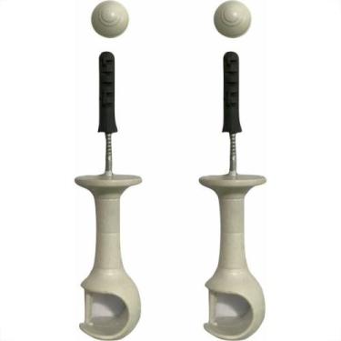 Imagem de Suporte Cortina''Varao''Cadiz Simples Branco Par Sse19-1P-Br