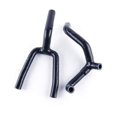 Imagem de LUXERAD Kit de tubos de refrigeração de silicone de 3 camadas de alto desempenho 4,5 mm para HOSQ UARNA 125 WR e CR 125 2000-2008 (preto)
