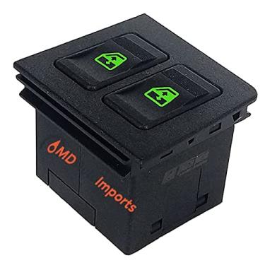 Imagem de BOTAO INTERRUPTOR VIDRO ELETRICO DUPLO UNO PREMIO ELBA FIORINO 1984>1995 LED VERDE