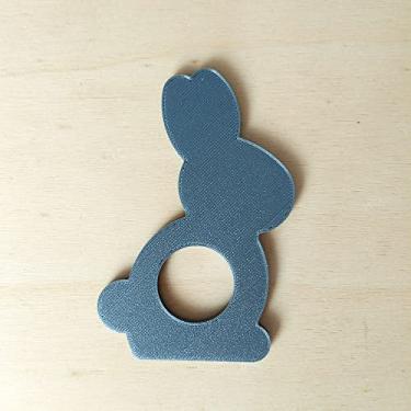 Imagem de 6 Argolas Para Guardanapo Do Coelhinho/Páscoa -Toque 3D Cor: Cinza