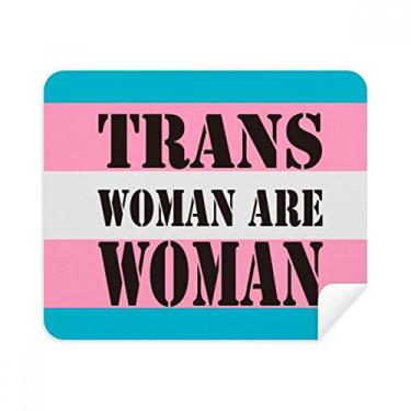 Imagem de Pano de limpeza Trans Woman Support LGBT Transgênero Pano de limpeza Limpador de tela 2 peças Tecido de camurça