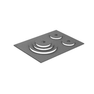 Imagem de Chapa Paraná Ferro Fundido 3 Furos Libaneza 46 X 65 Cm