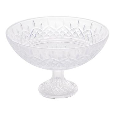 Imagem de Centro De Mesa Wolff Cristal De Transparente Pé Lys 30X19Cm