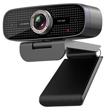 Imagem de Webcam de transmissão de ângulo amplo 1080p – Câmera Web HD com microfone para conferência e gravação de vídeo, Plug and Play da JETAKU USB compatível com PC/laptop/desktop