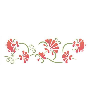 Imagem de Stencil de Acetato para Pintura OPA Simples 10 x 30 cm - 1078 Arabesco Floral
