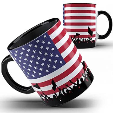 Imagem de Caneca preta EUA Estados Unidos da América USA