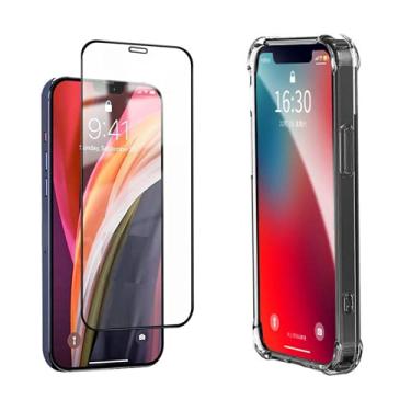 Imagem de Kit Capinha Anti Impacto + Película 3D Cobre Toda Tela Compatível iPhone 12 Mini