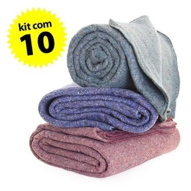 Imagem de Cobertor Casal com 10 peças 160x190cm Corta Febre Popular Doação 